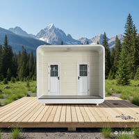 Toilettes mobiles intelligentes haut de gamme en acier avec capteur, chasse d'eau automatique, design européen pour centres commerciaux et espaces publics