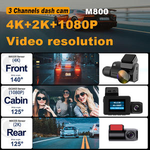 Dash Cam Sony 4K a 3 Obiettivi con WiFi GPS Schermo IPS Copertura Anteriore/Posteriore/Interna <span class=keywords><strong>DVR</strong></span> Auto 12-24V - Product Image 2