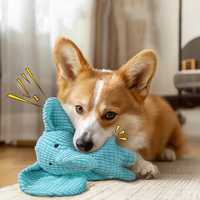 Jouet interactif pour chien et vache écologique, jouet à mâcher en peluche en caoutchouc durable pour chiot pour soulager l'anxiété et l'ennui