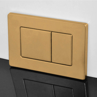 Panneau de réservoir de toilette encastré, double bouton poussoir, plaque de chasse en acier inoxydable massif SS304, finition PVD gunmetal