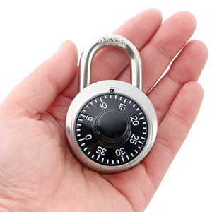 Combination Pad <b>Lock</b> Round Stainless Steel Zinc Alloy 7mm Shackle Enterprise Management Mechanical <b>Lock</b> - Product Image 1