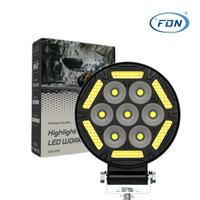 Mini projecteur LED de travail avec DRL, 7 lentilles LED couleur, blanc et jaune, étanche, type hibou