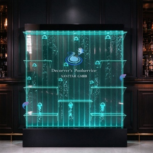 RGB Digital APP Control Bubble Wall with Wine Display Shelf Freestanding Bar Water Feature - Product Image 1