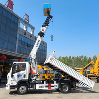 Grue hydraulique industrielle montée sur camion de 5 à 12 tonnes, durable, avec moteur, pompe, puissance de creusement élevée, système de refroidissement et télécommande, personnalisable