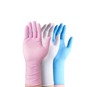 ANBOSON-Gants jetables en caoutchouc nitrile pour femmes, manches longues, poignée antidérapante, imperméable, nettoyage, lavage, bain, ménage, 12 pouces - Product Image 2
