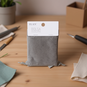 Borsa in Velluto 6x8 Cm Grigia 2 Pezzi - Product Image 2