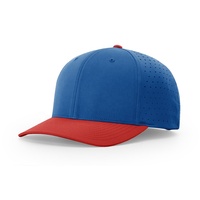 Casquette de baseball de golf imperméable à l'eau 6 panneaux Patch personnalisé en PVC deux tons perforé à séchage rapide avec trous découpés en couches