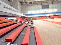 Sièges HDPE rétractables télescopiques économiseur d'espace prix usine pour terrain de basket Tribune Mobile Tribune Tribune EN 13200-5 Standard