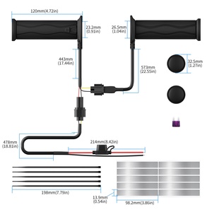 Système de chauffage de moto Poignées chauffantes électriques 22mm 5 niveaux Poignées chauffantes réglables <span class=keywords><strong>pour</strong></span> <span class=keywords><strong>scooter</strong></span> - Product Image 5