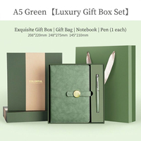 Ensemble cadeau de carnet en simili cuir promotionnel pour les notes des réunions d'affaires