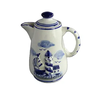 Bouteille de distribution d'olive en céramique moderne Bouteille d'huile Cruet d'huile pour Holland delft design