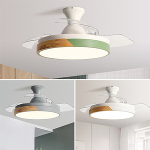 <b>Ceiling</b> <b>Fan</b> Light With Integrated Led Light Flush Mount Invisible <b>Fan</b> For Bedroom Living Room Dining Room - Product Image 1