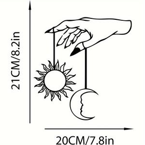 Decoración de Pared Metálica con Diseño de <span class=keywords><strong>Luna</strong></span> <span class=keywords><strong>y</strong></span> <span class=keywords><strong>Sol</strong></span>, Arte Decorativo en Hierro Grabado, Decoración para el Hogar con Color <span class=keywords><strong>y</strong></span> Tamaño Personalizados para Ramadán - Product Image 4