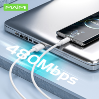 Maimi vente en gros 1m/2m pd 60w téléphone portable 6A câble de charge rapide usb-c type c à type c 65w android chargeur de téléphone portable câble de données