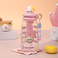 Bouteille élégante d'été pour enfants, type paille, avec séparateur de thé, en PC durable et résistant aux chutes, pour boissons chaudes/froides