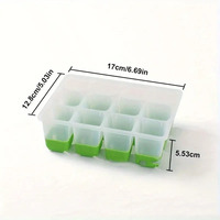 Plateau de semis en silicone à 12 alvéoles avec couvercle haut, réutilisable, en plastique, pour germination et plantation en pépinière ou en jardin