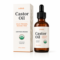 Aceite de Ricino Puro para el Crecimiento del Cabello y Cuidado de la Piel, Orgánico, Prensado en Frío, Libre de Hexano, Aceite para el Crecimiento de Pestañas y Cejas, 2oz
