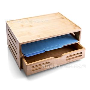 Caja de almacenamiento de madera para escritorio, organizador de oficina rectangular apilable para ordenar y guardar en el escritorio Xh 94 - Product Image 5