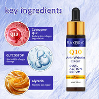 Nouveau sérum pour le soin de la peau du visage Q10 30 ml, double action anti-rides, hydratant, éclaircissant, sérum anti-rides