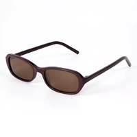Lunettes de soleil ovales rétro tendance années 90 en acétate premium, protection UV400, logo personnalisé, polarisées, pour femmes et hommes, idéales pour les vacances
