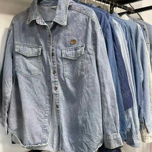 Camisas de mezclilla usadas a precio económico, venta al por mayor, camisas casuales de manga larga <span class=keywords><strong>para</strong></span> hombres y mujeres <span class=keywords><strong>en</strong></span> el mercado africano, <span class=keywords><strong>ropa</strong></span> usada. - Product Image 6