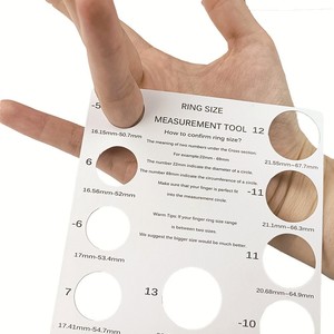 Outil de mesure de la taille de bague, mesureurs de bague ronds en plastique pour la fabrication de bijoux, outils et équipements - Product Image 4