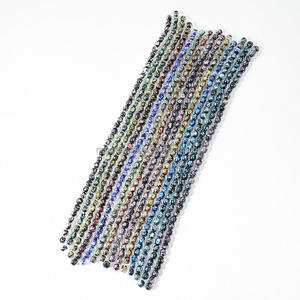 Милые двухцветные стеклянные бусины лэмпворк, 10 мм, ручной работы, импортные, с фольгой, для рукоделия, изготовления украшений, бижутерии, кольца, стеклянные поделки - Product Image 2