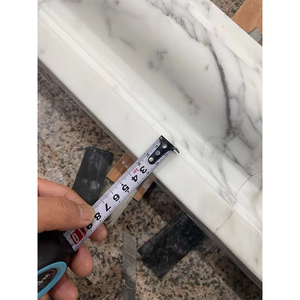 Trung Quốc Tay Chạm Khắc Antique Luxury calacatta Viola đá cẩm thạch cổng thông tin lò sưởi Surround lớp phủ với hoa - Product Image 3