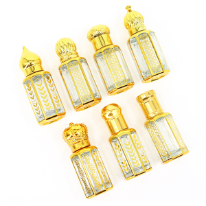 Wholesales Customized Logo 3ml 6ml 12ml OUD <strong>Attar</strong> Roller Massage Essential Beard Oil Glass <strong>Perfume</strong> Bottle With Gold Crown Cap - Product Image 6