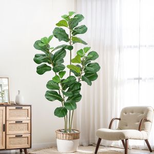 Planta Artificial de Ficus Pandurata en Maceta, Venta al por Mayor de Fábrica, Alta Simulación, Árbol de Higuera de Hoja de Violín Artificial, Bonsái para Decoración - Product Image 4