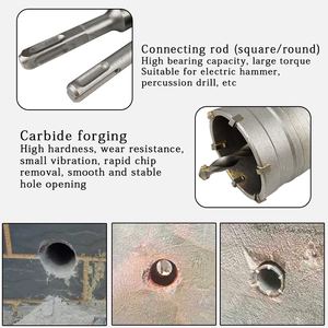 30-160 mét SDS cộng với búa khoan Cutter Công cụ tường lỗ Saw Set bê tông xi măng tường lỗ Opener lõi khoan bit với vòng trục - Product Image 3