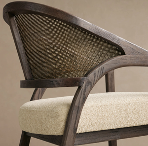 French Style Eco-Friendly <strong>Linen</strong> Wooden Bar Stool Modern Dining <strong>Chair</strong> for Home Hotel Restaurant Cafe School Customized - Product Image 2