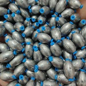 Plombs de pêche en forme d'œuf de 1g à 200g, en forme d'olive, avec trou de connexion en plastique, pour la pêche en gros - Product Image 6
