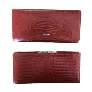 <span class=keywords><strong>Portafoglio</strong></span> Lungo da <span class=keywords><strong>Donna</strong></span> in Vera Pelle di Vacchetta Goffrata Effetto Alligatore, <span class=keywords><strong>Rosso</strong></span>, Personalizzabile, Borsa a Mano in Vera Pelle, Pochette da <span class=keywords><strong>Donna</strong></span> con Chiusura a Scatto - Product Image 6