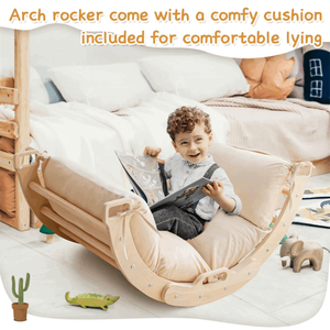 Montesori perlengkapan anak-anak, lengkungan panjat kayu Modern dapat dilipat dalam ruangan untuk ruang tamu - Product Image 4