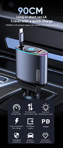 <span class=keywords><strong>Chargeur</strong></span> de voiture à charge rapide en métal rétractable de nouveau style 2025 avec conception portable de charge sans fil - Product Image 6