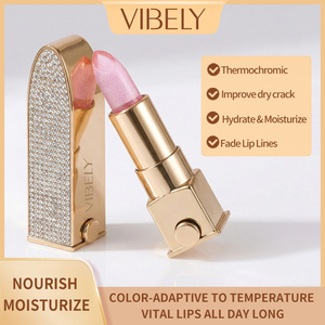 <span class=keywords><strong>Rouge</strong></span> à lèvres teinté vegan longue tenue hydratant à la cire d'abeille, avec logo personnalisé, effet diamant, changeant de couleur selon le <span class=keywords><strong>pH</strong></span>, avec miroir - Product Image 2