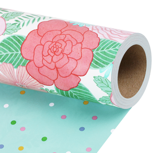 Papier d'emballage enduit de PE, imperméable, recyclable, imprimé à carreaux, 110 g/m², pour fête de naissance ou anniversaire de bébé garçon - Product Image 3