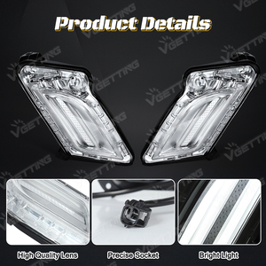 Doppio paraurti anteriore Luce di nebbia alogena DRL Luce di guida Honda CRV CR-V 2010 2011 H11 Lampada gialla - Product Image 2