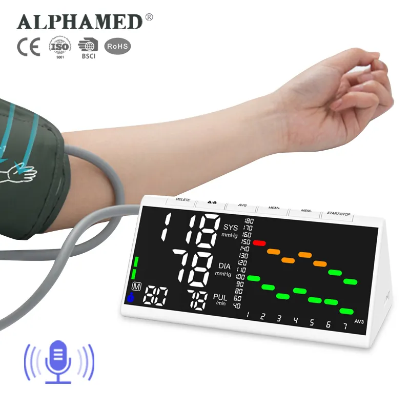 OEM ricaricabile Trend Bp Monitor Home Digital Arm Blood Pressure Monitor portatile medico elettronico macchina per la pressione sanguigna