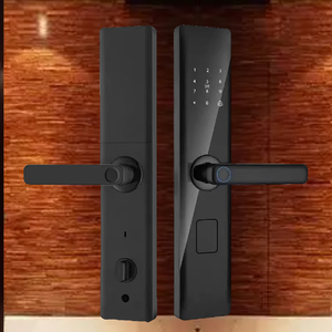 ऑनलेस एल्यूमीनियम मिश्र धातु फिंगरप्रिंट स्मार्ट लॉक अरबिक पासवर्ड इलेक्ट्रिक कीपैड ओएम कीकार्ड यांत्रिक कुंजी सेट लॉक ऐप - Product Image 3