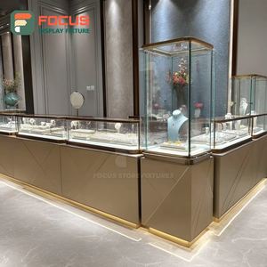 High Visibility Designer Jewelry Showcase Metal <b>Frame</b> Brand Store Glass Showcase - Product Image 4