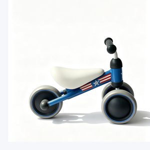YILIEN LS-B01 Vélo d'équilibre pour enfants, couleur bleue, mini trotteur pour bébé, <span class=keywords><strong>10</strong></span>-36 <span class=keywords><strong>mois</strong></span>, vélo à pousser pour tout-petits avec poignée/roues en EVA souple - Product Image 3
