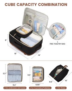 Set Zaino da Viaggio 40L Approvato per Voli, Adatto a Laptop da 17 Pollici, Approvato TSA, Impermeabile, con Cerniera, Ecologico, per Palestra - Product Image 3