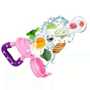 Nibbler trẻ sơ sinh mọc răng đồ chơi Teether cai sữa bổ sung Túi Silicone trung chuyển thực phẩm/trái cây trung chuyển núm vú giả - Product Image 2