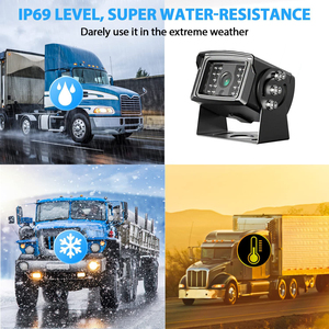 9 inch 4-kênh màn hình cảm ứng Quad Monitor cho người đi bộ phát hiện đảo ngược máy ảnh không thấm nước BSD Hệ thống ghi âm Kit 1080P rvs van - Product Image 4