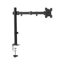 Nouveau support d'écran robotisé noir pour ordinateur avec hauteur réglable, rotation à 90 degrés et vis de fixation