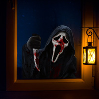Autocollants de fenêtre en PVC style Instagram pour Halloween, film de verre ultra-transparent, autocollants festifs pour fenêtres, vente en gros transfrontalière
