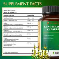 Capsules de soutien pour la santé pulmonaire avec extrait de molène et d'origan, complément alimentaire naturel pour la santé respiratoire et immunitaire