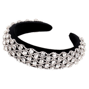 Diademas con Pedrería para Mujer Hua Liyu, Estilo Barroco, Accesorios para el Cabello de Novia, Tocado Decorativo de Malla y Esponja FG0167 - Product Image 5